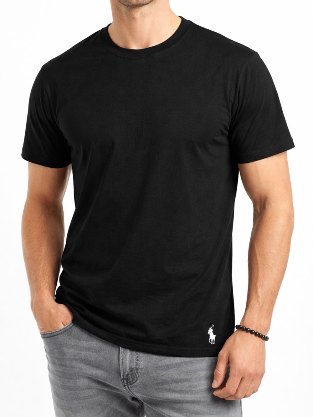 Polo by Ralph Lauren Black Short Sleeve Crew Tee with Polo Pony